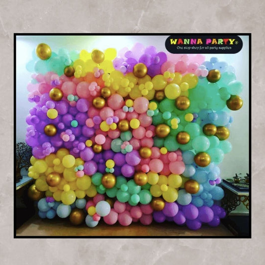 Multi Color 8X8 Balloon Wall Set Up