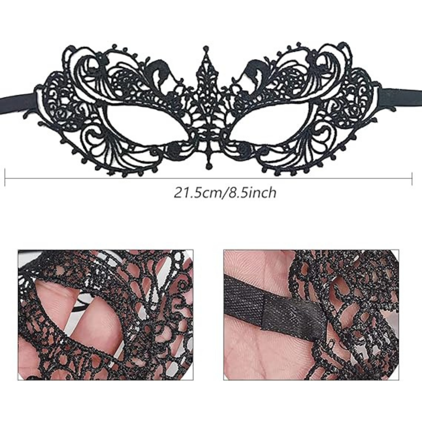 3 Pcs Party Masks Set - Lace Eye Mask & Masquerade Masks for Men & Women