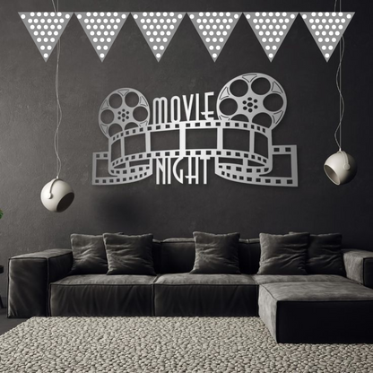 Polka Dot Silver Triangular Bunting Banner - 10FT - 1PC