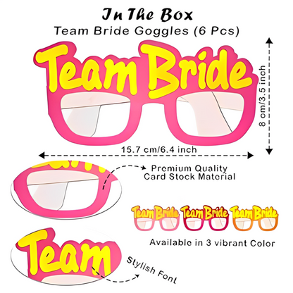 Bride To Be Sash & Team Bride Sunglasses Set – 7 Pieces