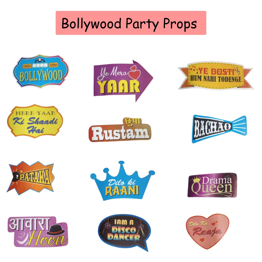 Bollywood Photo Props - 13PC