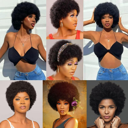 Extra Large Afro Wig | Jumbo Malinga Wig | Curly Bushy Black Wig - 1PC