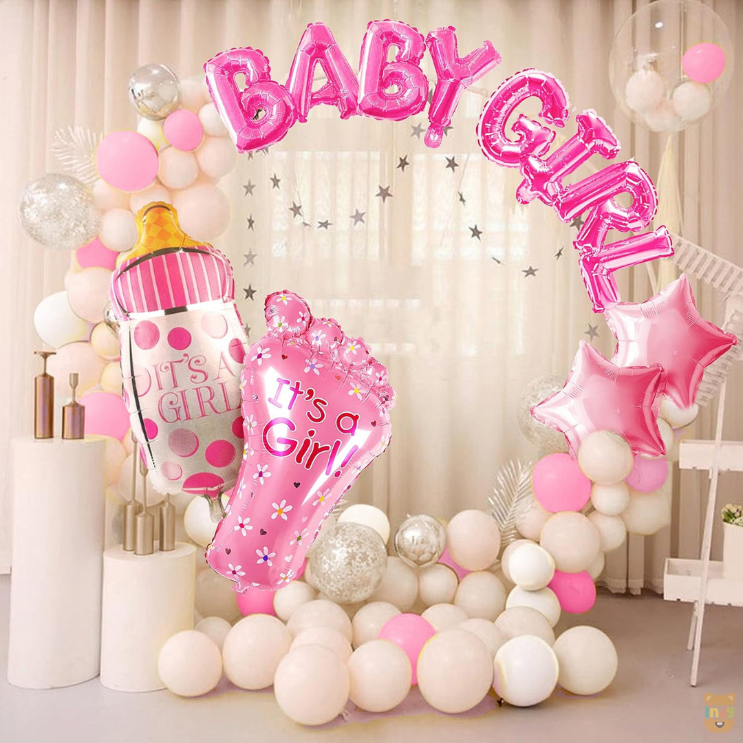 It's a Girl Large Feet Shaped Balloon 26"