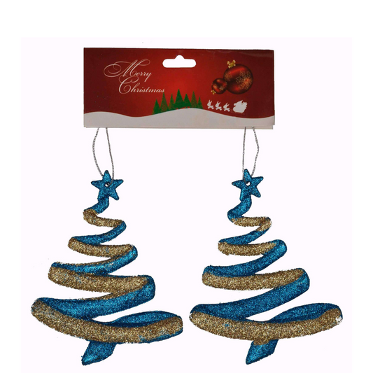 CTO Christmas Tree Shooting Star Hanging Blue - 2P