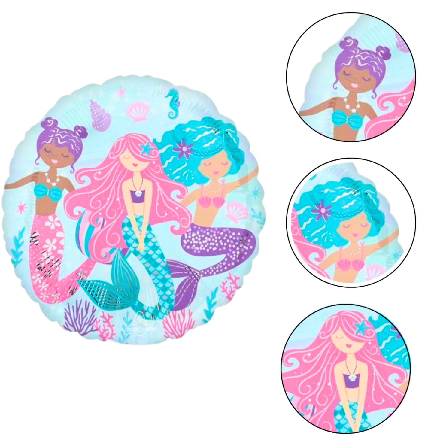 Shimmering Mermaid Balloon - Helium Quality - 18 inches - 1PC