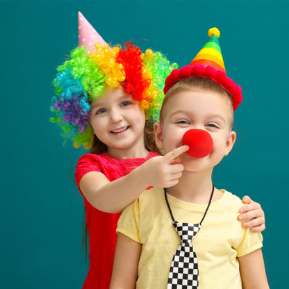 Joker Clown Afro wig and Nose for Kids & Adults