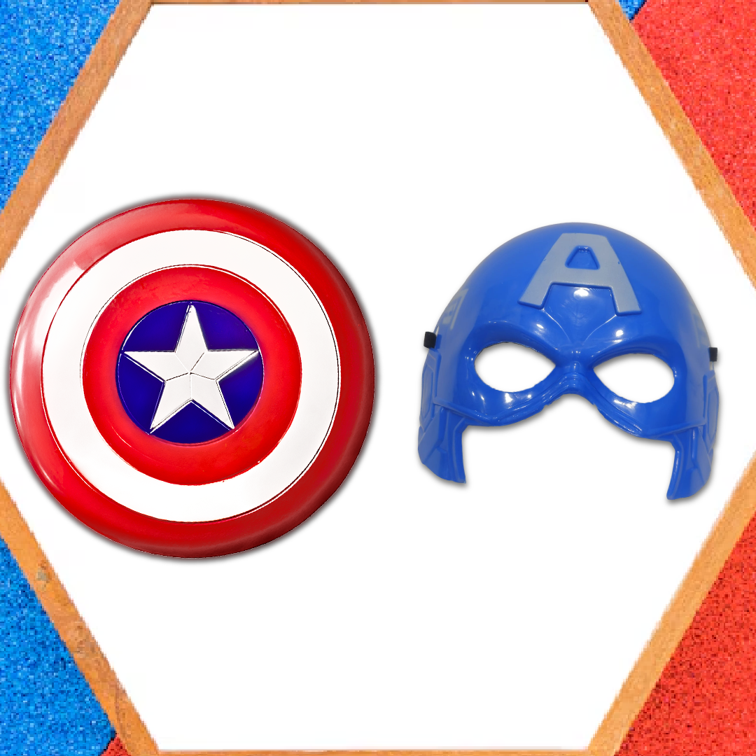 Captain America Shield & Mask Set for Kids
