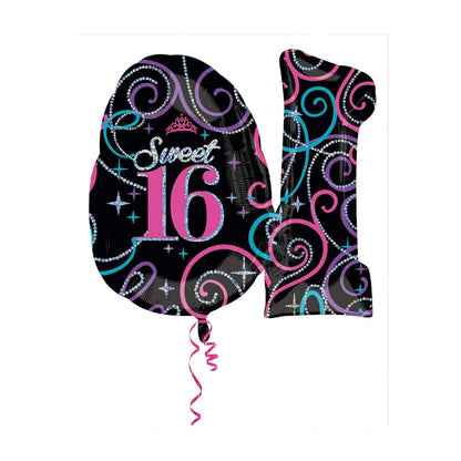 Sweet Sixteen Sparkle Balloons 28" P40