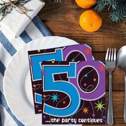 50TH BIRTHDAY LUNCH NAPKINS