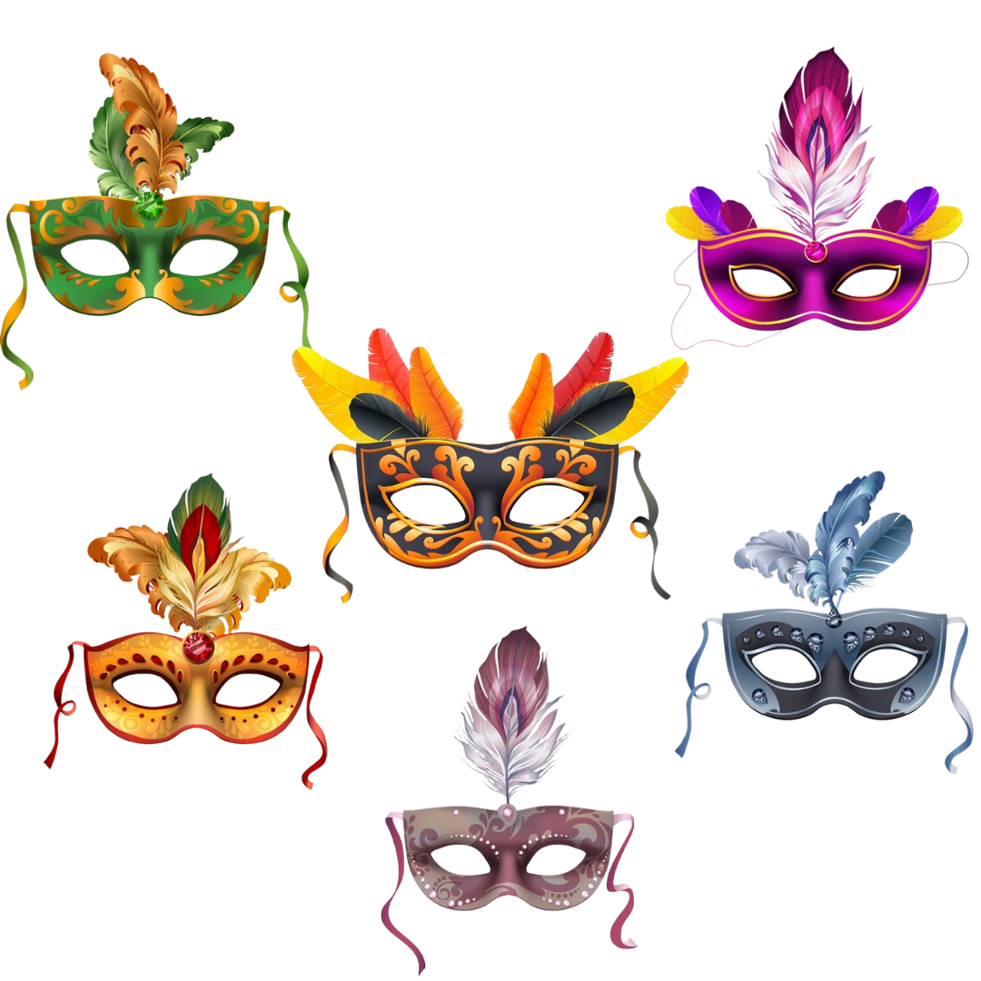 Masquerade Mask Photo Props Set-6