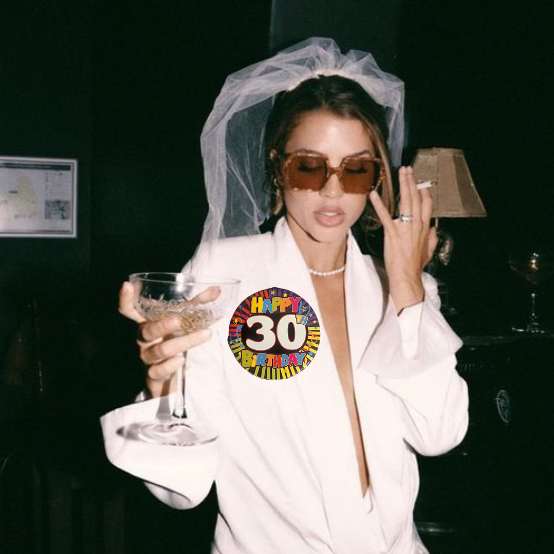 30th Birthday Badges - Pack of 6