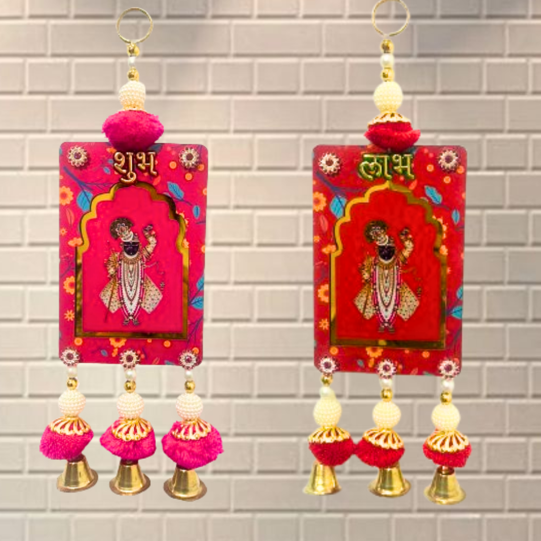 Beautiful Shubh Labh  Hangings for Diwali Decoration-Pack of 2