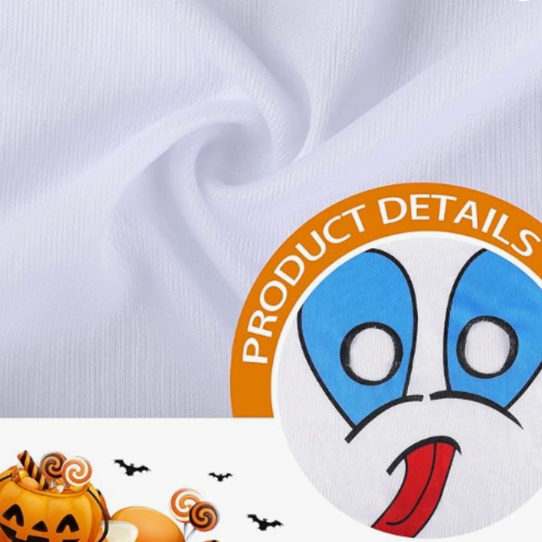 White Ghost Poncho - Size L - Age 7 to 9