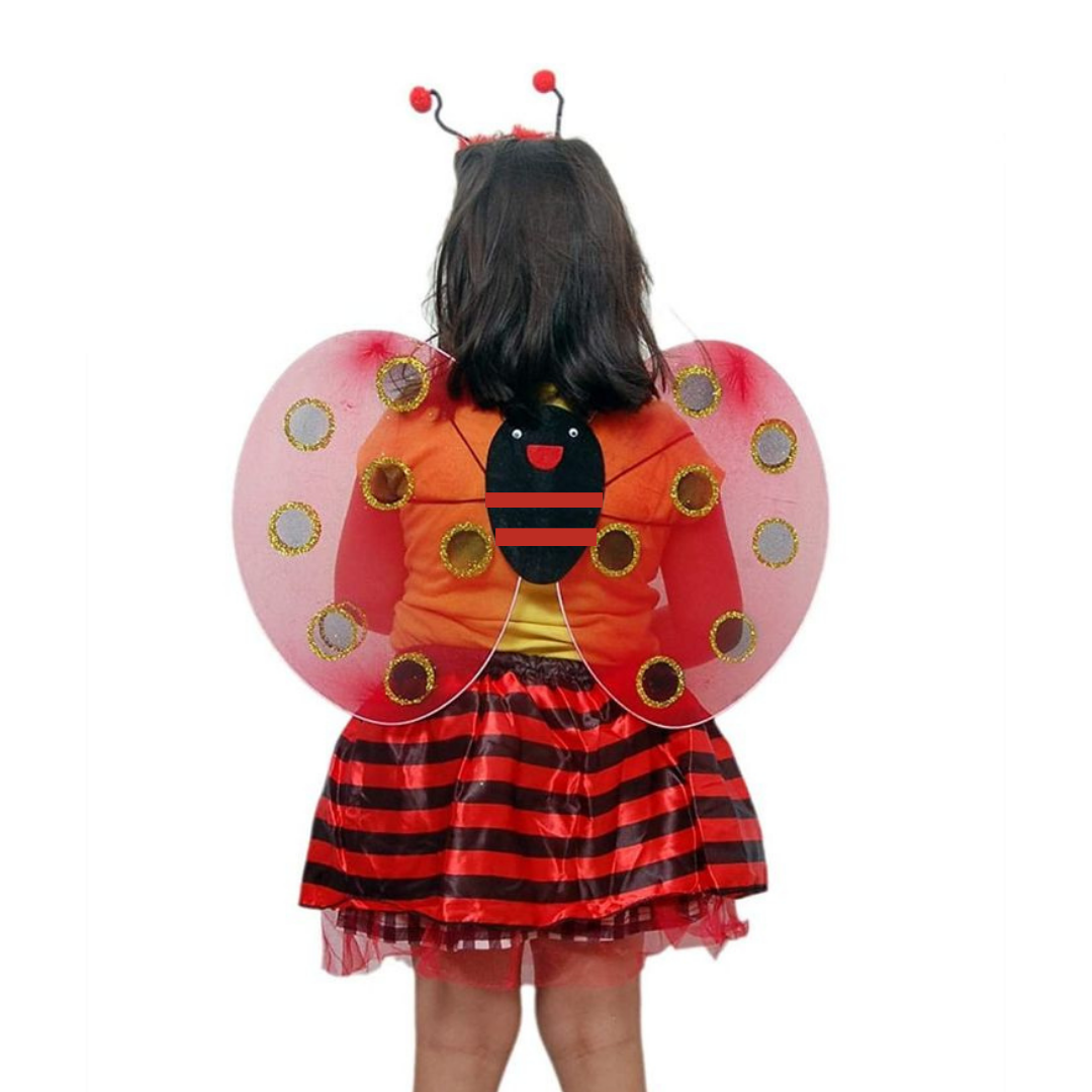 Lil Red Ladybug Wings, Skirt, Wand and Headband Set