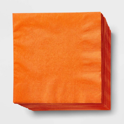 Disposable Orange Paper Napkins for Dinner - 50PC