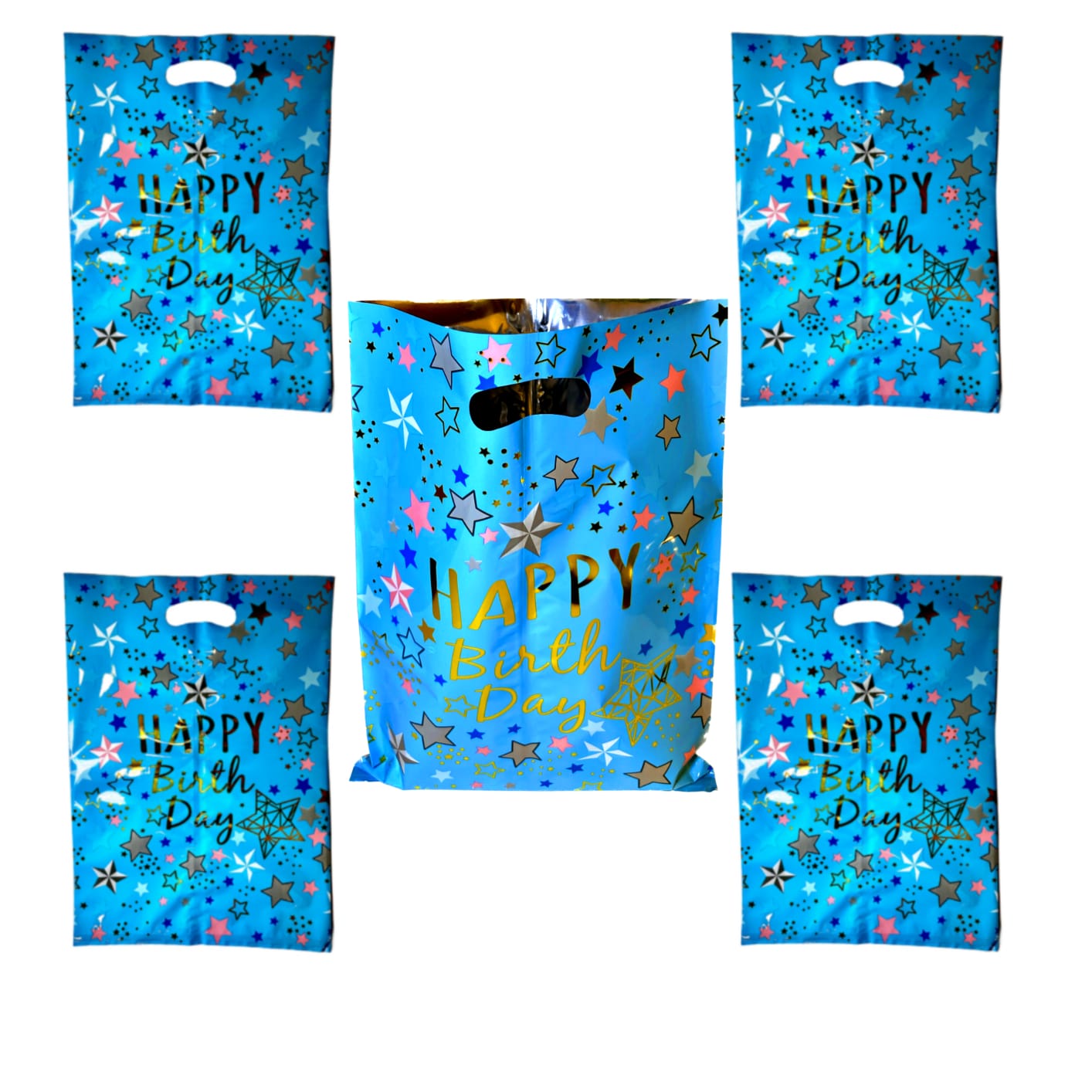 Happy Birthday Stary Affairs Aluminium Film Blue L