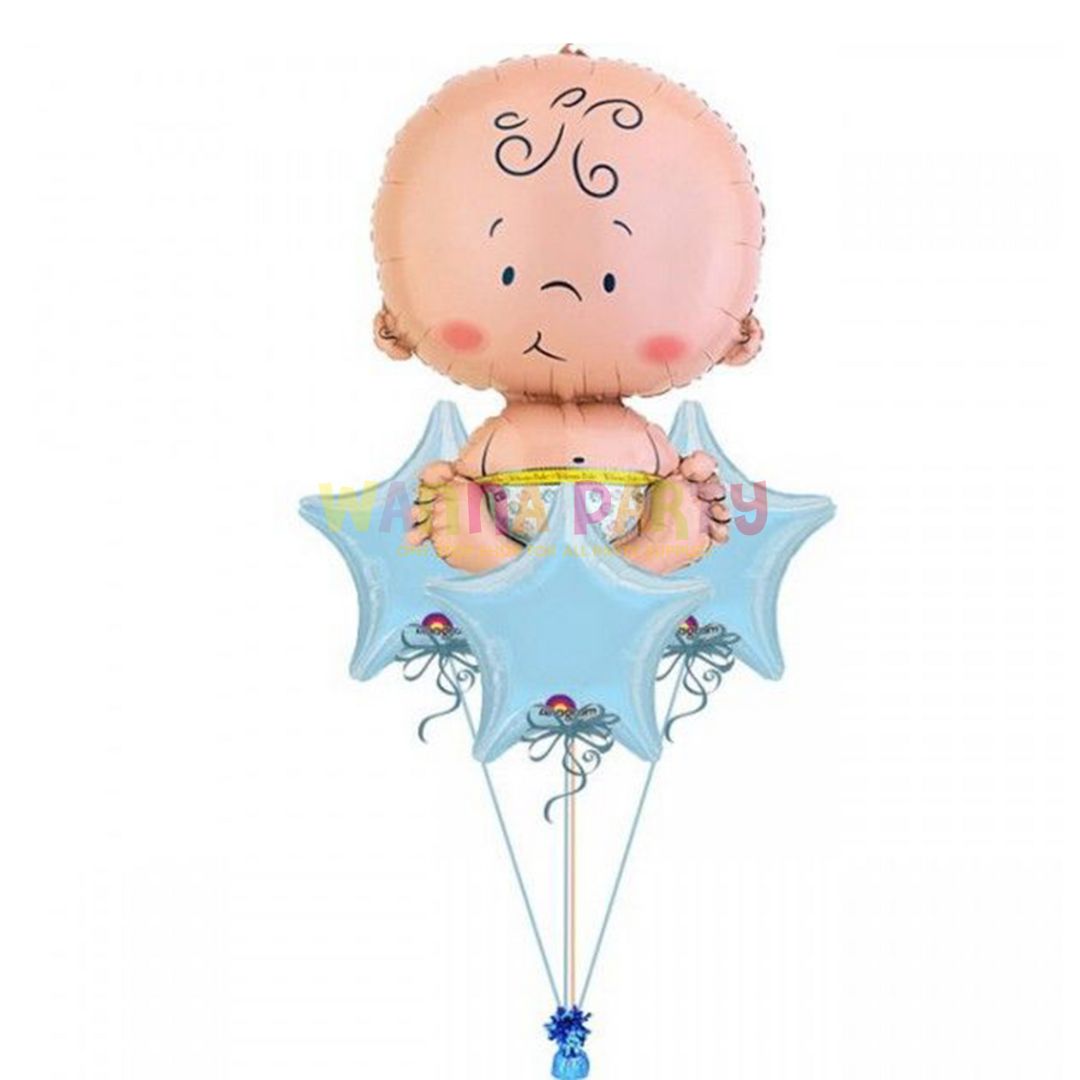 14" Angel Baby Small Balloons on Stick