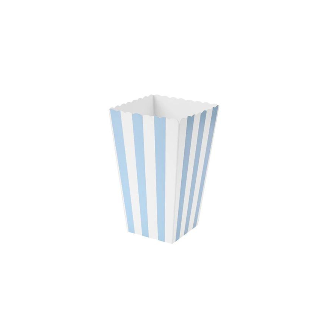 Striped Popcorn Holders Blue - 10PC