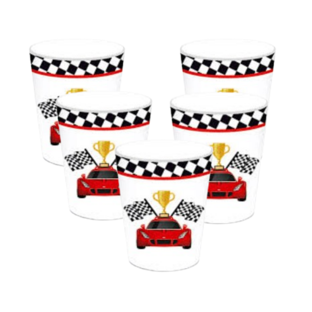 CAR Theme Paper Cups Pack of 8 9oz