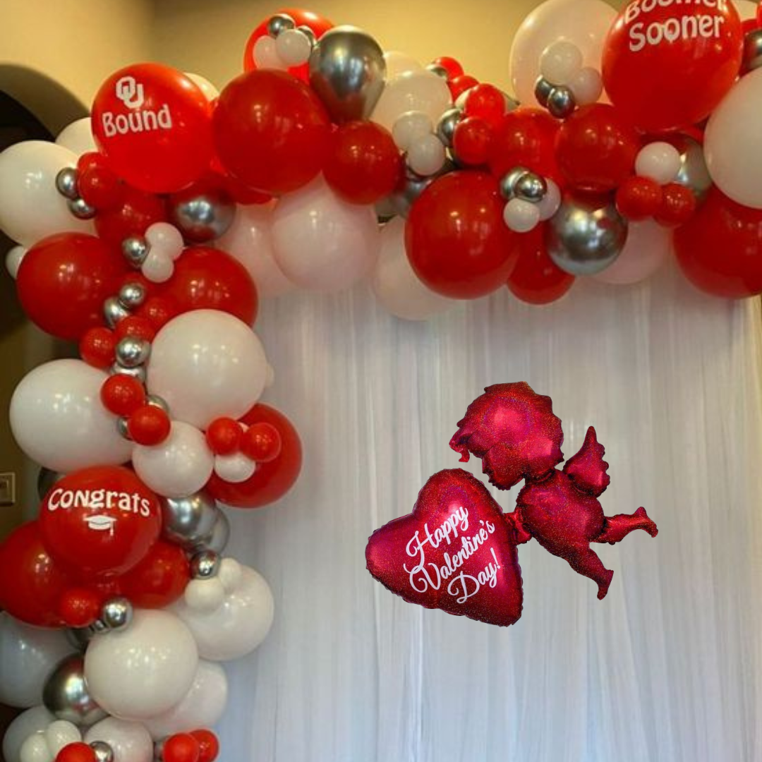 Red Cupid Foil Balloon 34" for Valentines Day & Anniversary Party