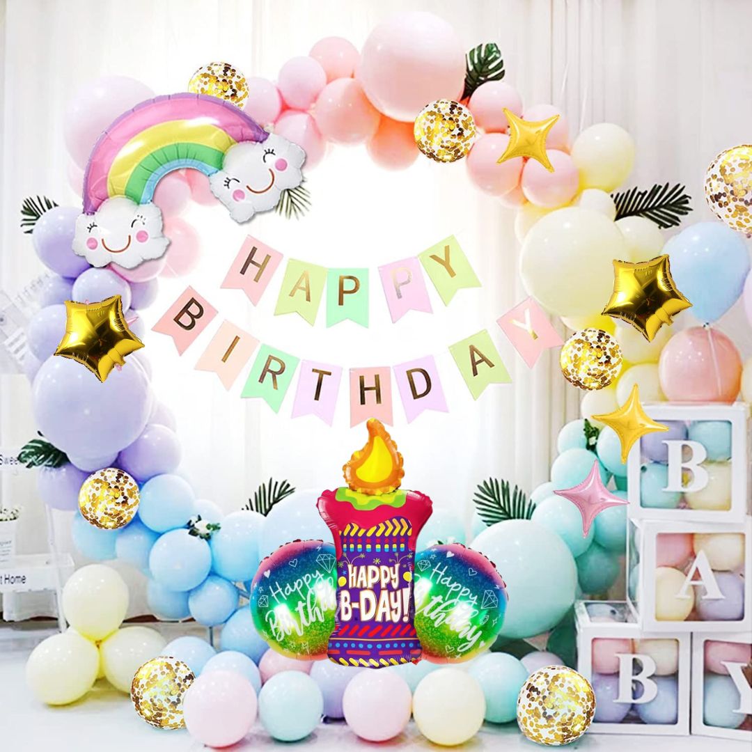 Happy B-DAY Foil Balloon Set Of 5