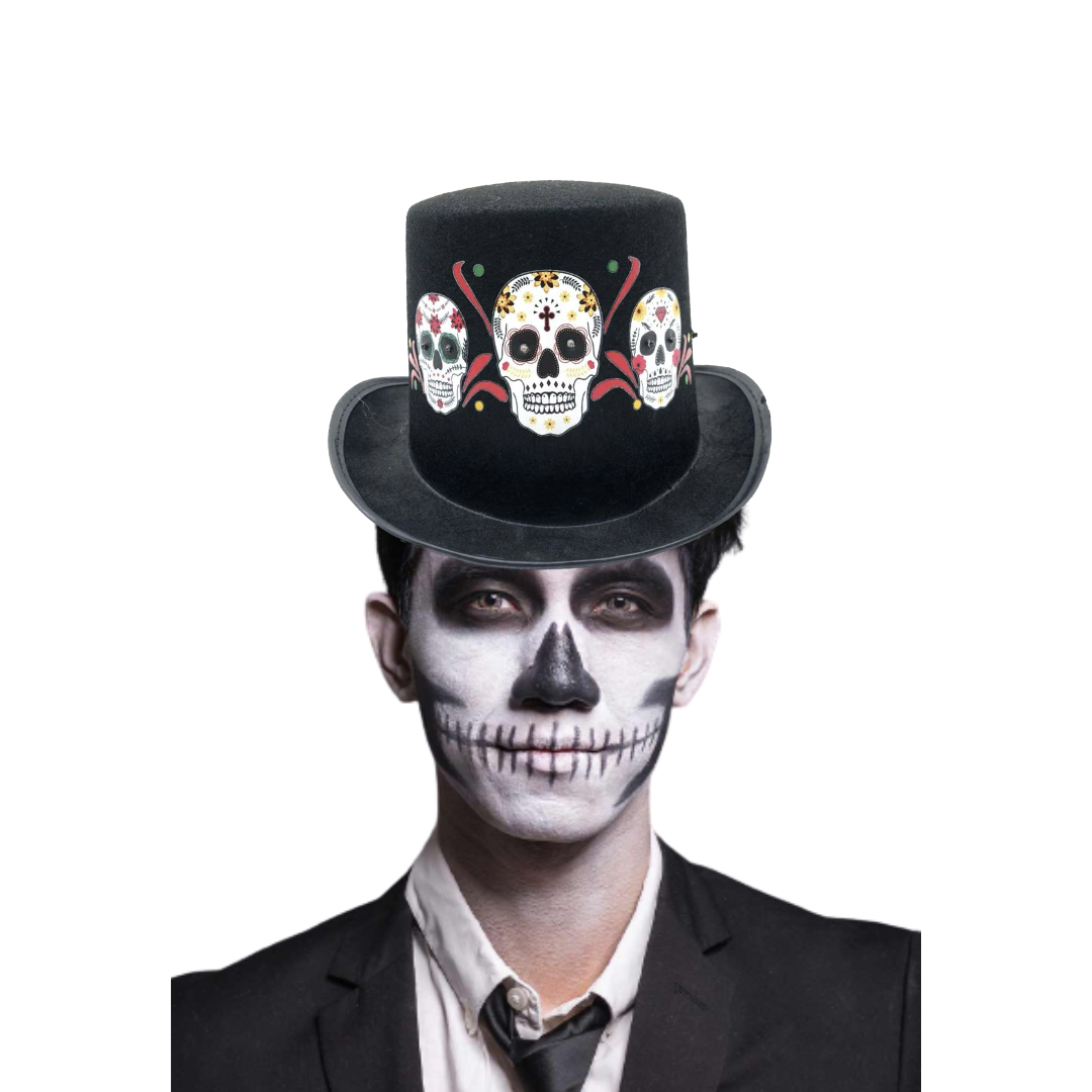 Halloween Skull Magician Hat