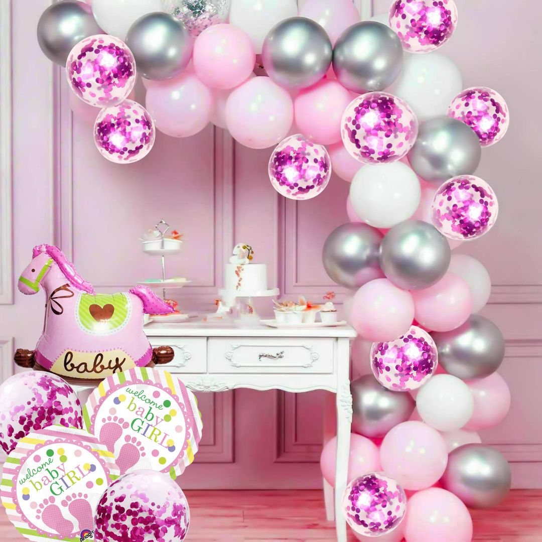 Baby Girl Foil Balloon Set Of 5