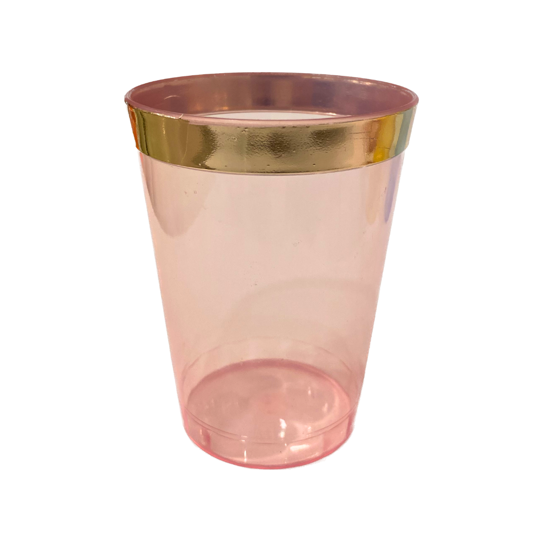 Neon Drinking Glasses with Silver/Rose Gold and Go