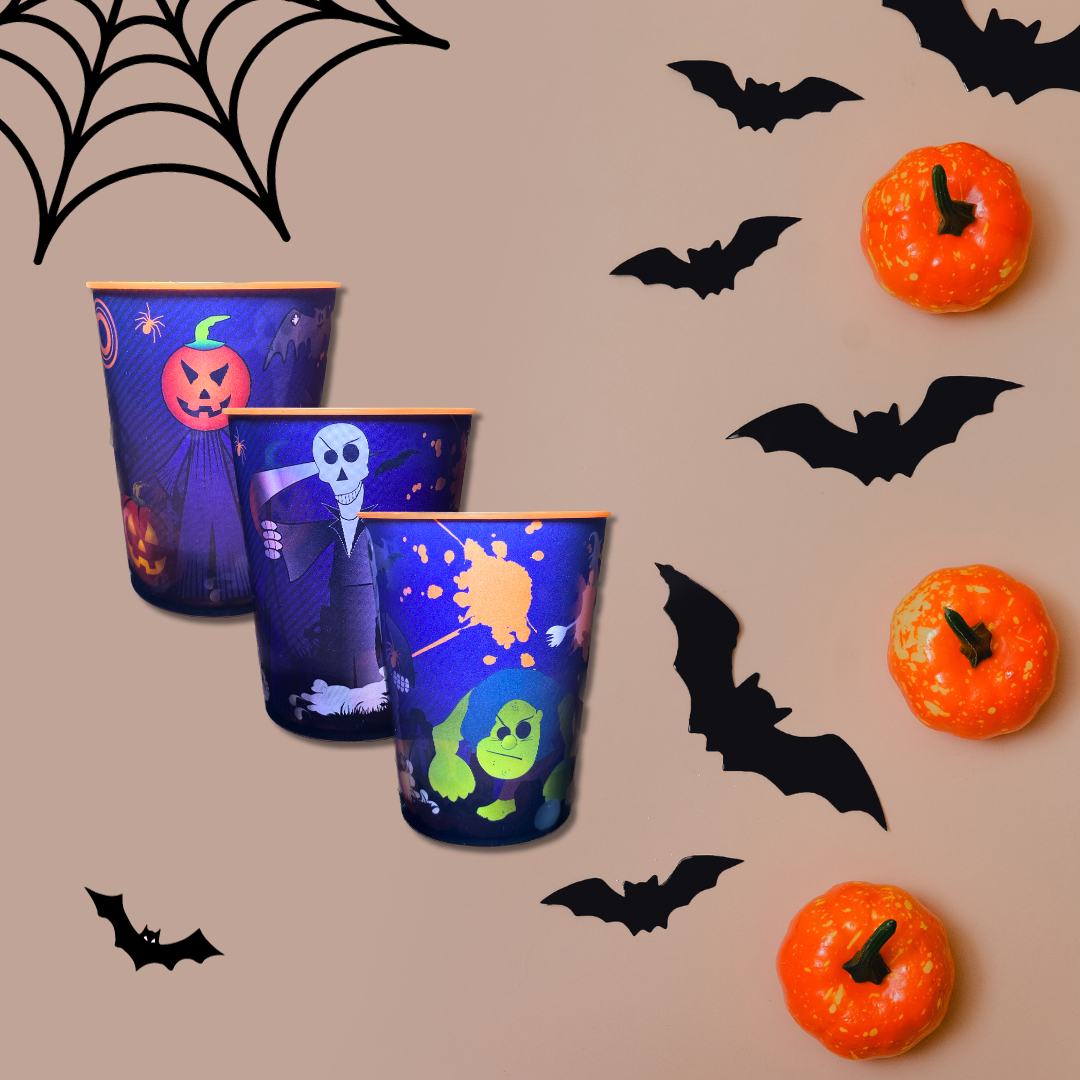 Halloween Color Changing Drinking Glass Tumblers P