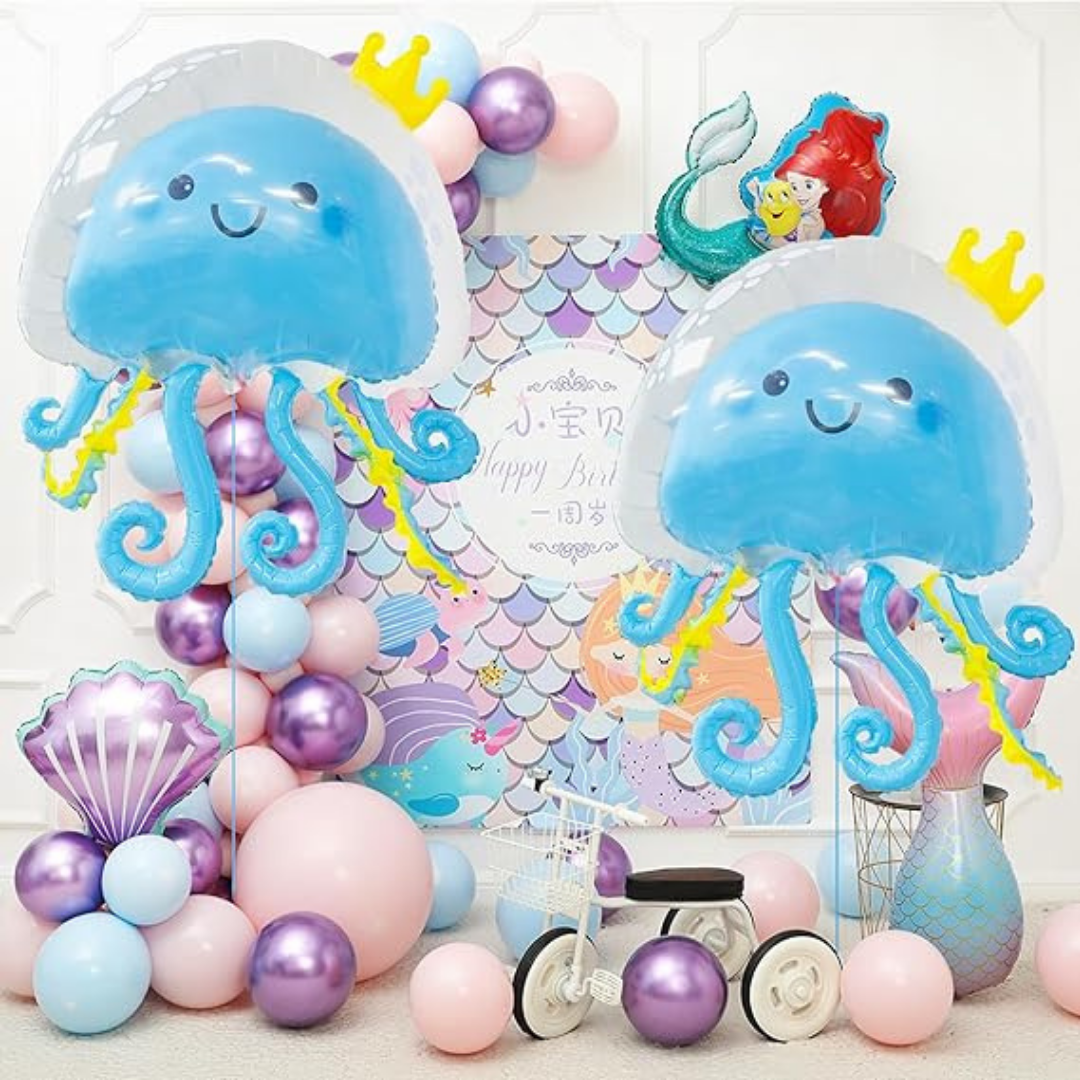 JellyFish Shaped Balloon Blue 36"