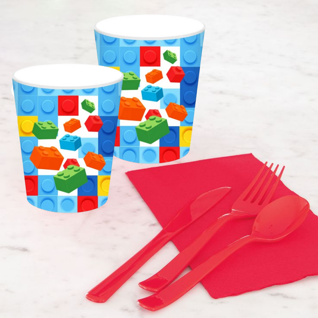 LEGO Theme Paper Cups-Pack of 8  9oz