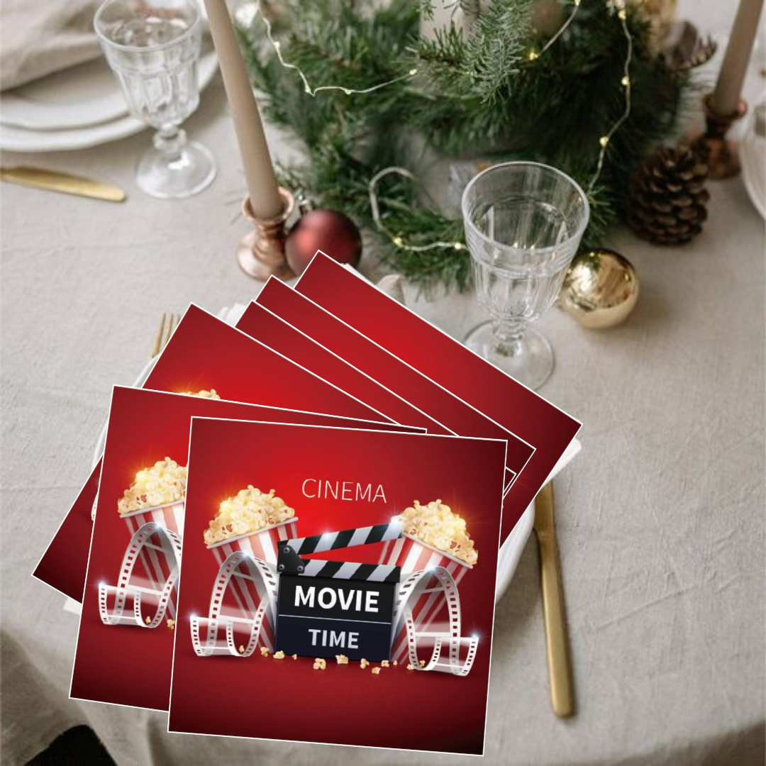 Cinema Theme Paper Napkins - Pack of 16 For Movie night