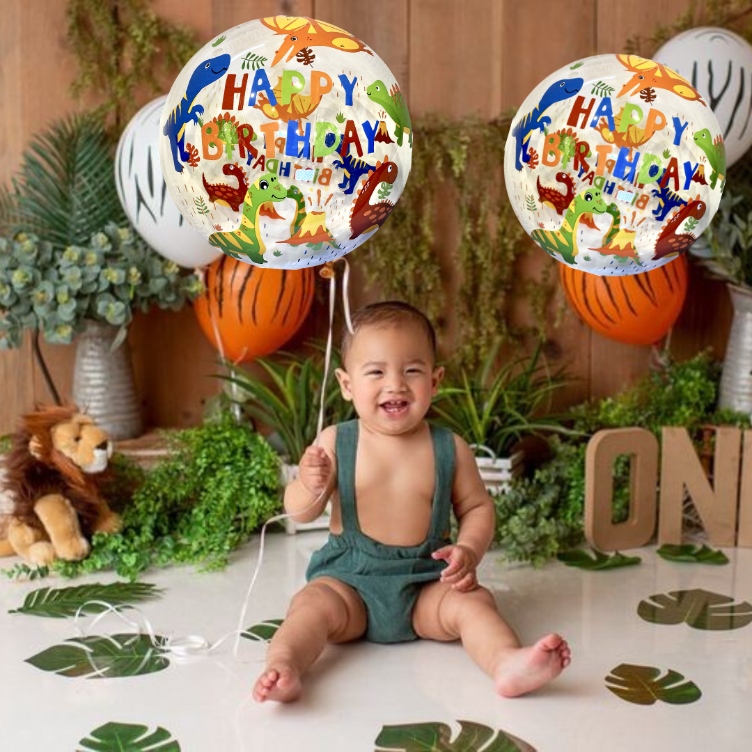 BOBO Print Balloon Dino Theme 18"