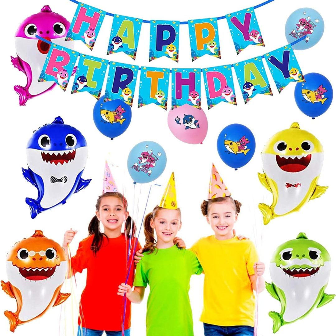 Baby Shark Theme Birthday Banner - Over 9FT