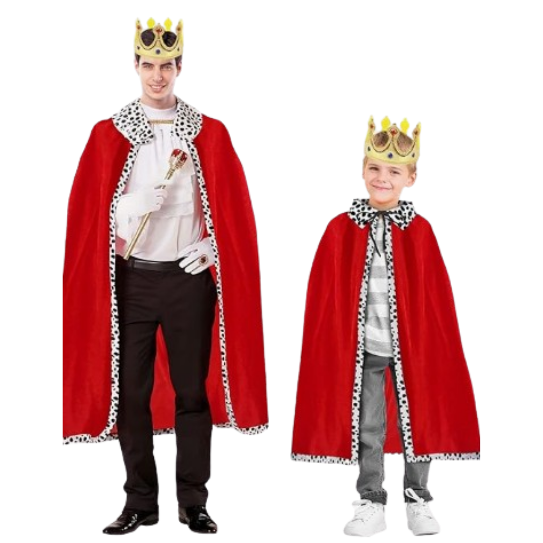 Adult King Robe &amp; Crown Red