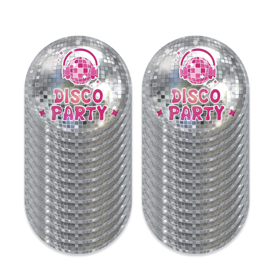 Disco Theme Party Paper Plates -Pack of 8, 9"