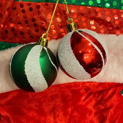 Festive Chrsitmas New York Balls Tree Hanging - 2PC