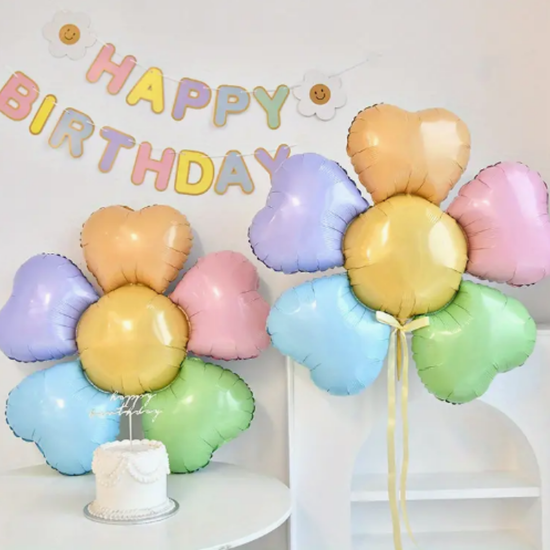 Super Shape Multi-color Daisy Flower Shaped Balloon 42"