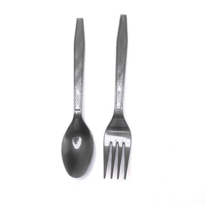 Black Disposable Forks for Birthday Parties / Picnic / Travel - 20PC