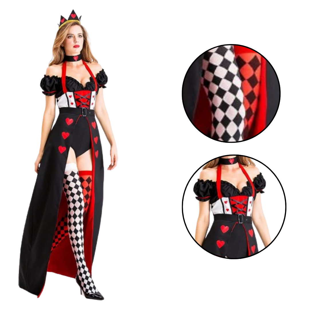 Queen of Hearts Costume w/Leggings - Size M (Bust - 88)