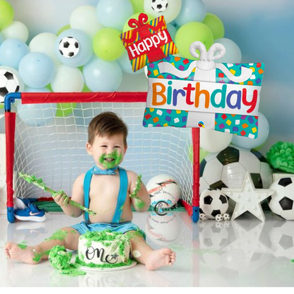 Happy Birthday Dual Gift Box SuperShape Balloon