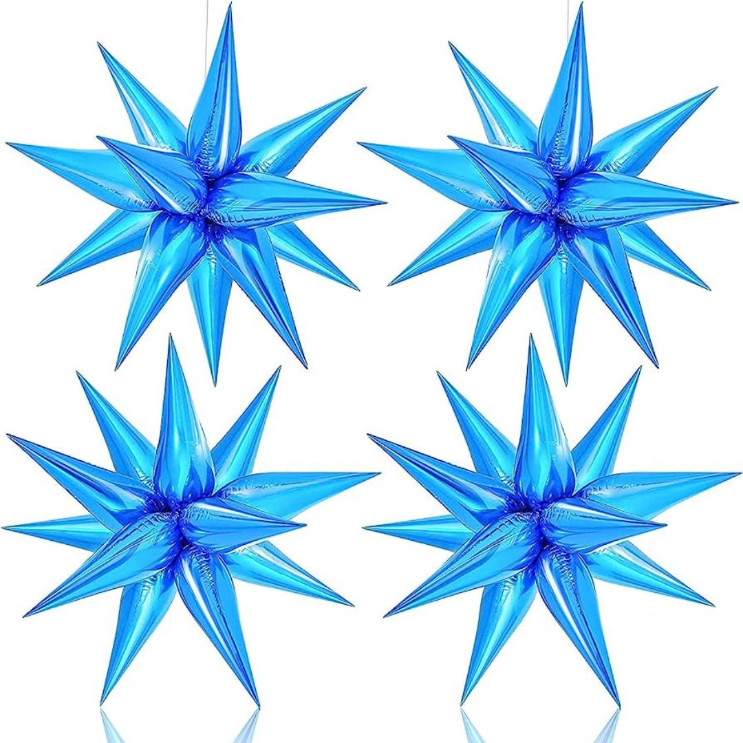 Exploding L.Blue Star Balloon Hanging - 5D 26"