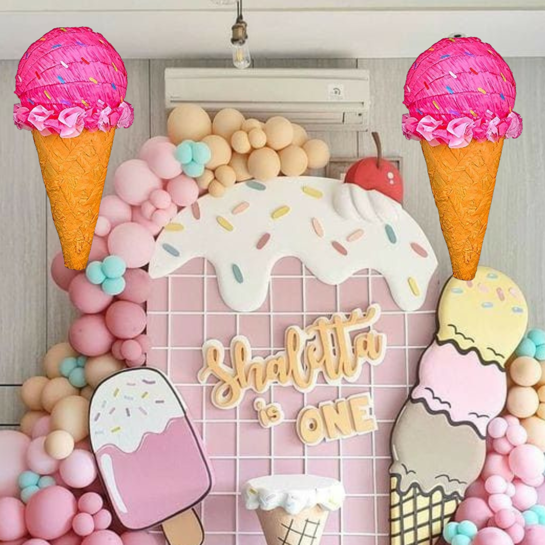 3D Soft Cone Icecream Shaped Cake Pinata