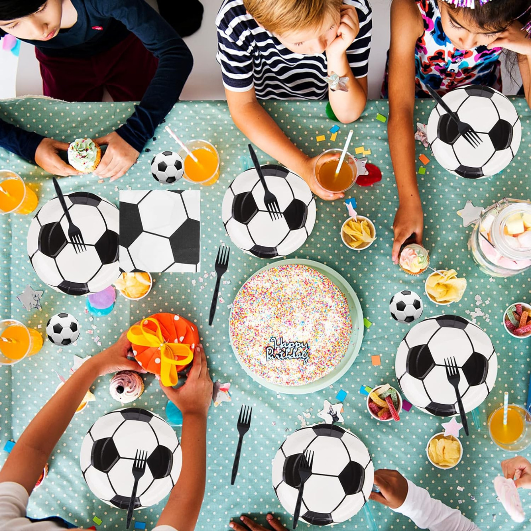 Soccer Theme Birthday Paper Plates - 10PC