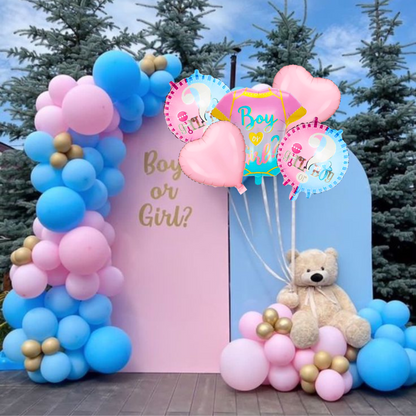 Blue & Pink Baby Clothes Baby Shower Balloon Set - 5PC