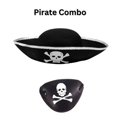 Pirate Cap with Eye Patch Halloween For Kids and Adults