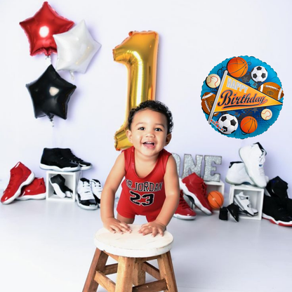 Sports Theme Birthday Balloon 18"