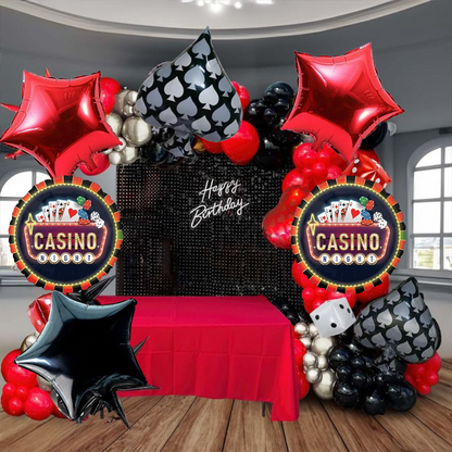 Black Spade Card Party Balloon -5Pc