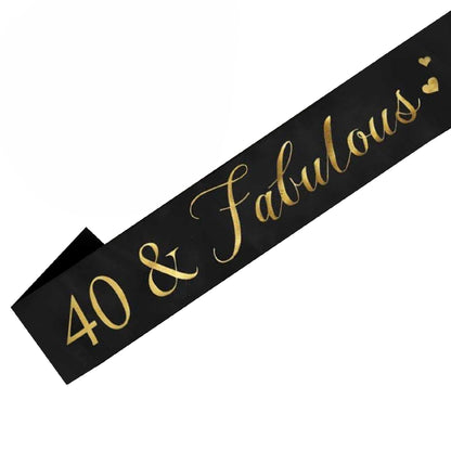 40 &amp; Fabulous Sash 62 inch