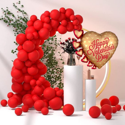 Pretty Gold Heart Happy Valentine Balloon 24 Inch - 1 Pc